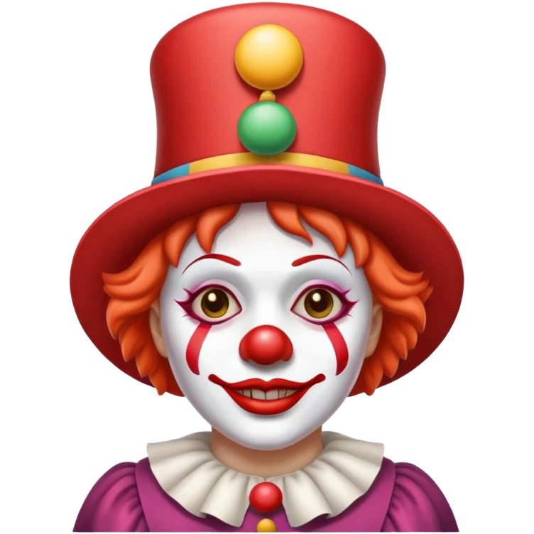 Clown with handmaid tales hat emoji