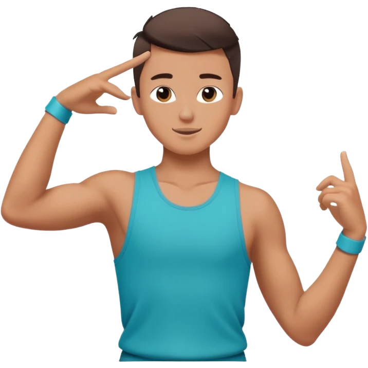 boy tiktok dance half body no tiktok logo emoji