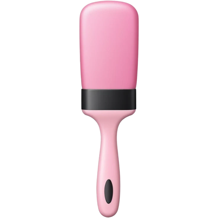 light pink cylindrical hair brush minimal design emoji