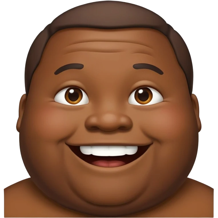 fat black man that looks like a poop emoji emoji