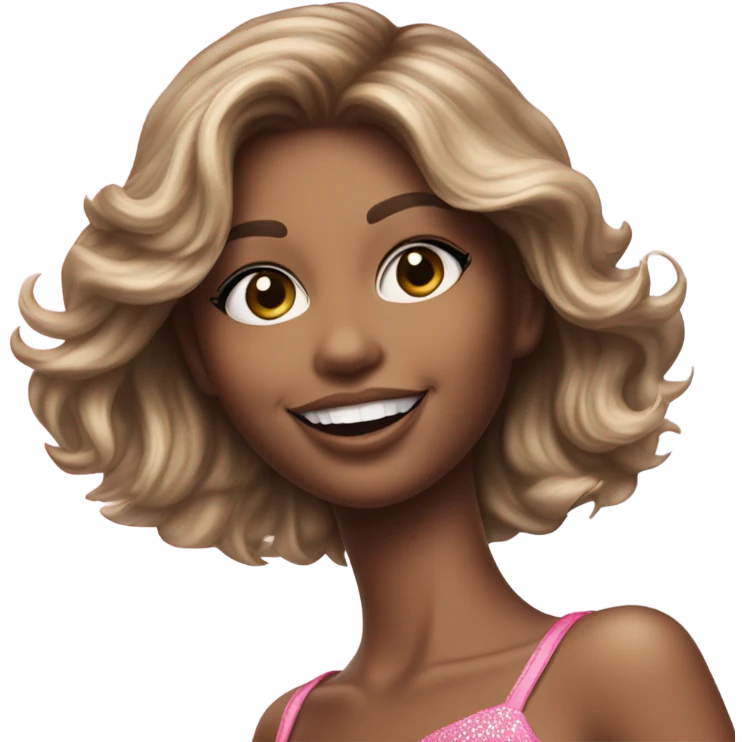 Hyper realistic Victoria’s Secret model waving bye emoji