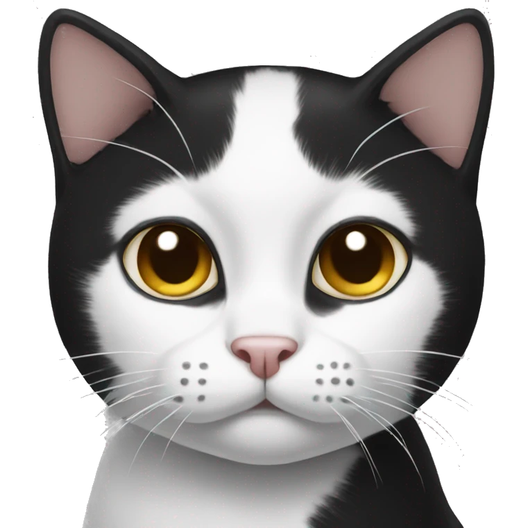 black and white cat emoji