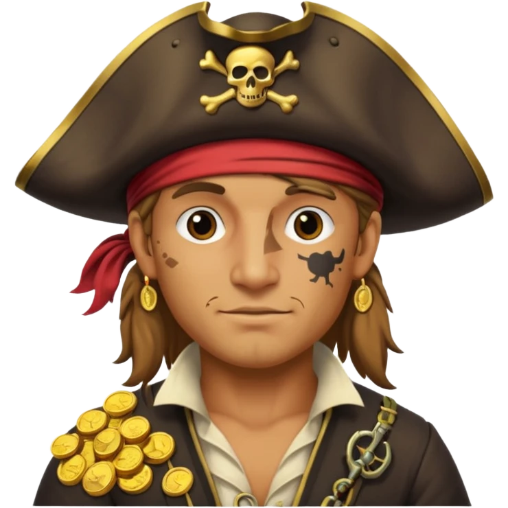 pirate with treasure emoji