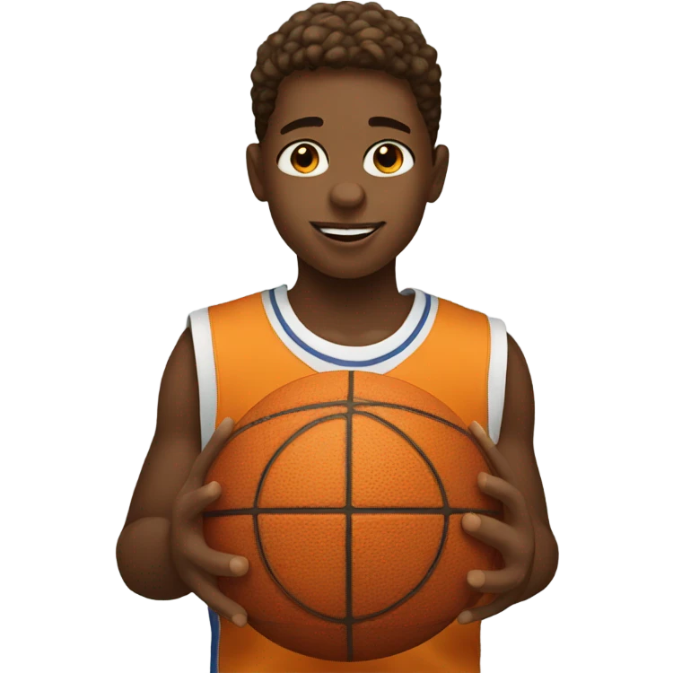 Kid with a basketball  emoji