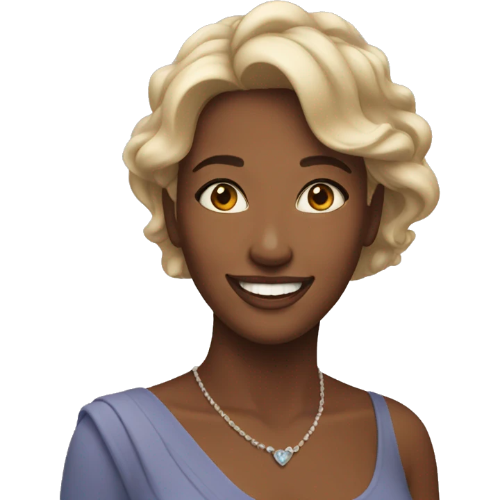 Beautiful happy woman  emoji
