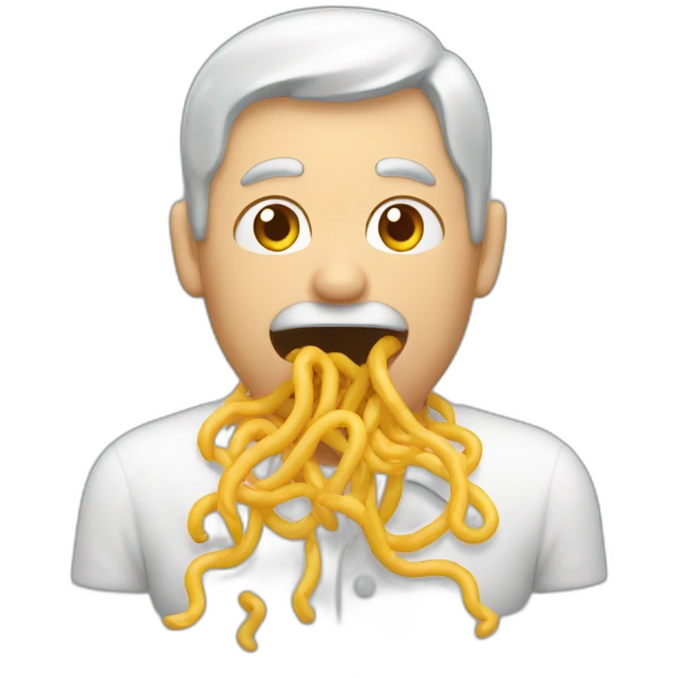 Homme qui mange des nouilles emoji