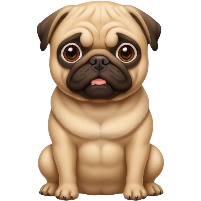 Strong pug emoji