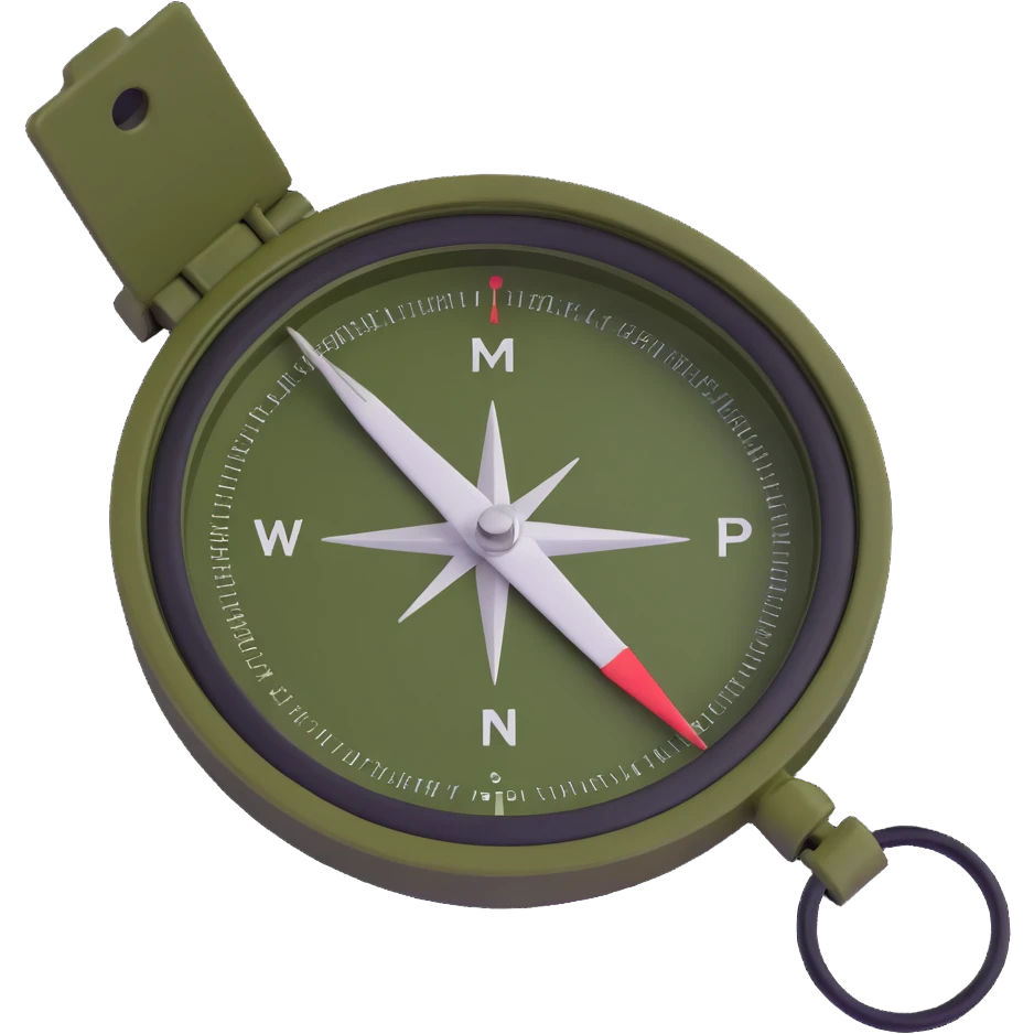 NATO military compass in olive green color emoji