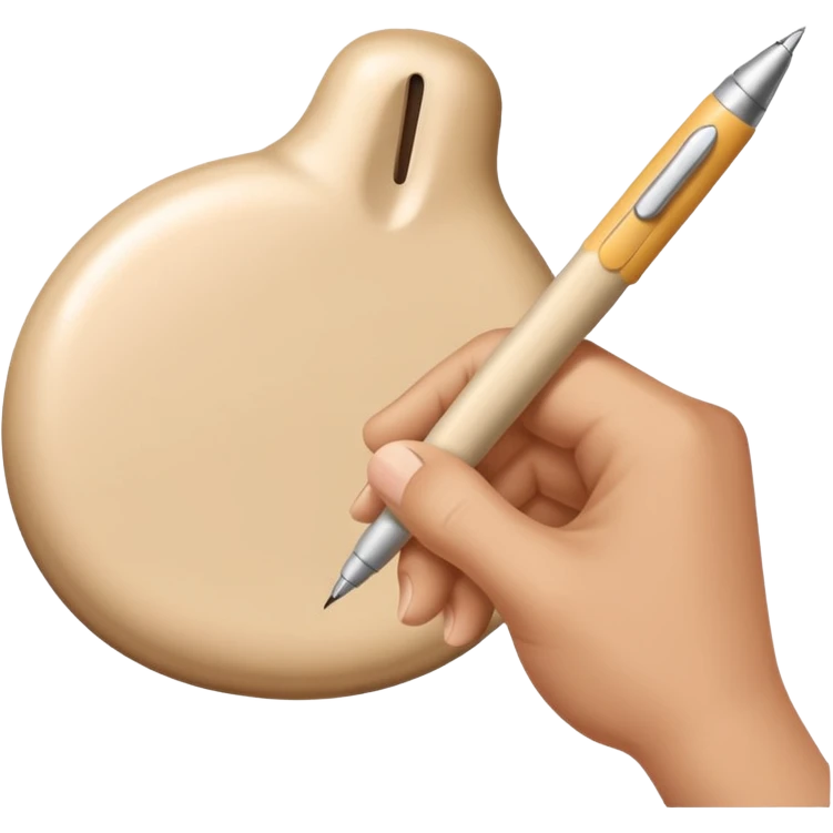 writing hand (✍🏻) + beige pen emoji