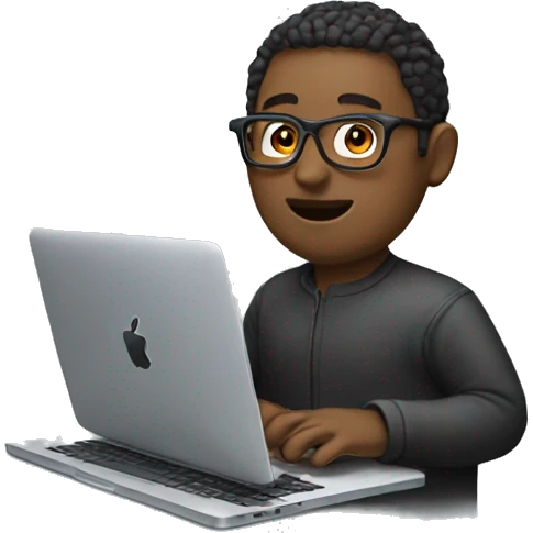 programmer with macbook emoji