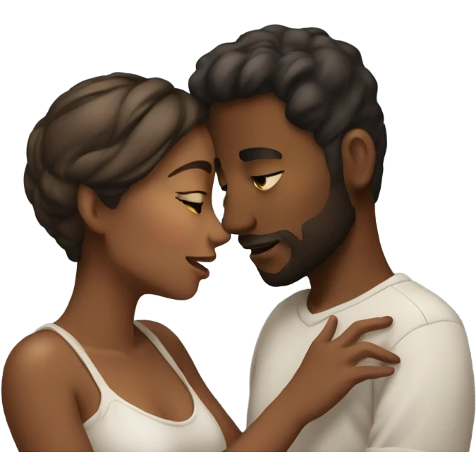 intimate moment between lovers emoji