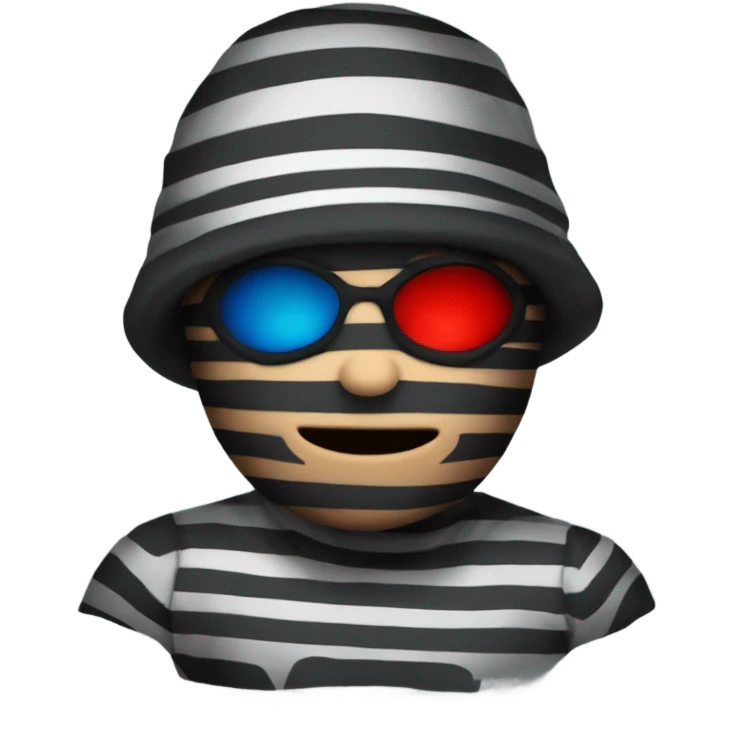 Robber stripes emoji with lines in the background  emoji