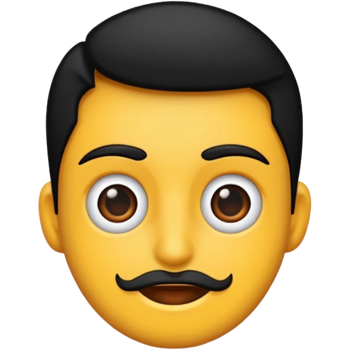 Saçı siyah uzun olan bir erkek çiz emoji