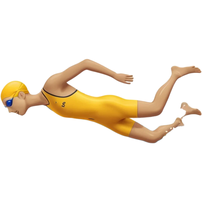 Sporty emoji of a swimmer diving into a pool, side view, dynamic motion, clear diving posture, splash effect, bold colors, emoji s emoji