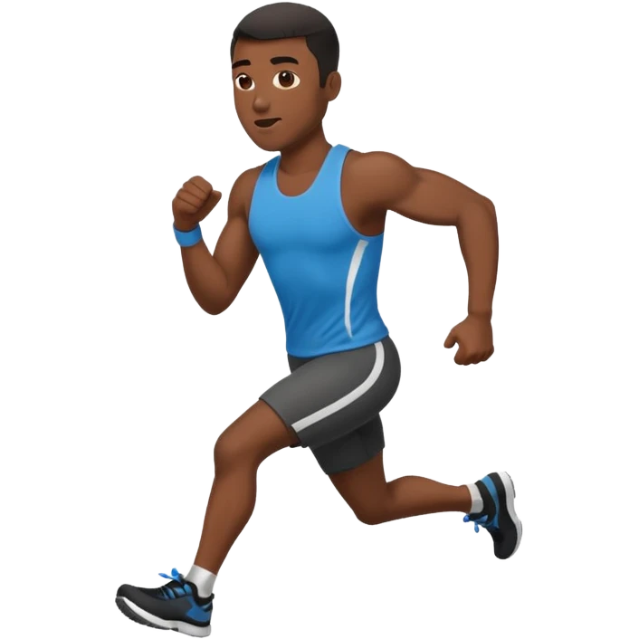 blackman running exercise sport emoji