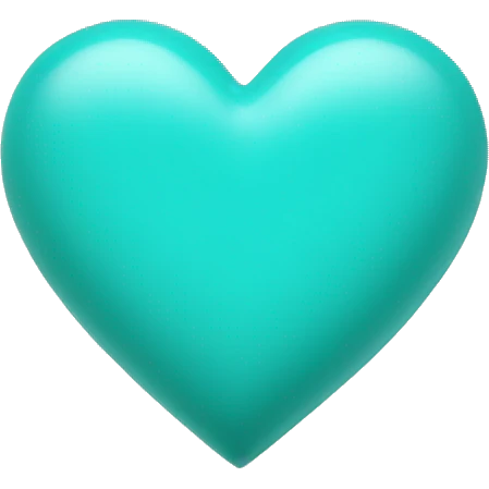turquoise heart emoji