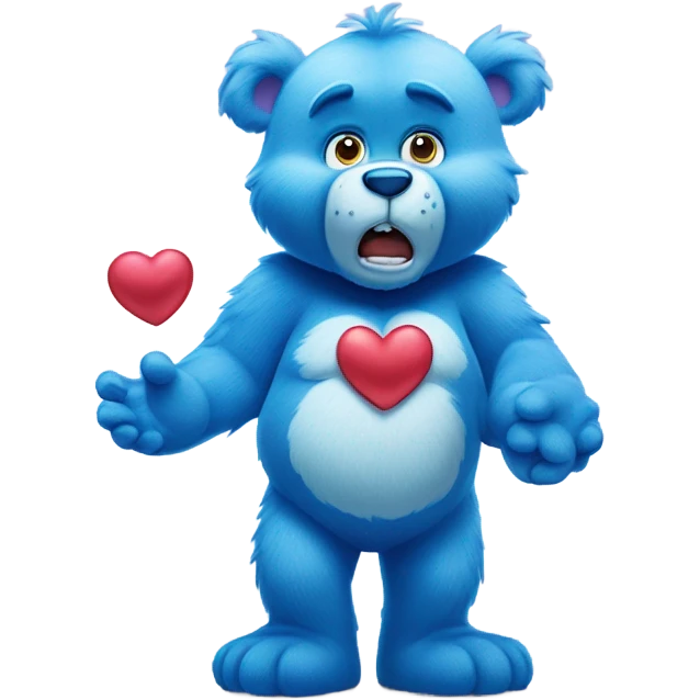 care bear blue angry emoji