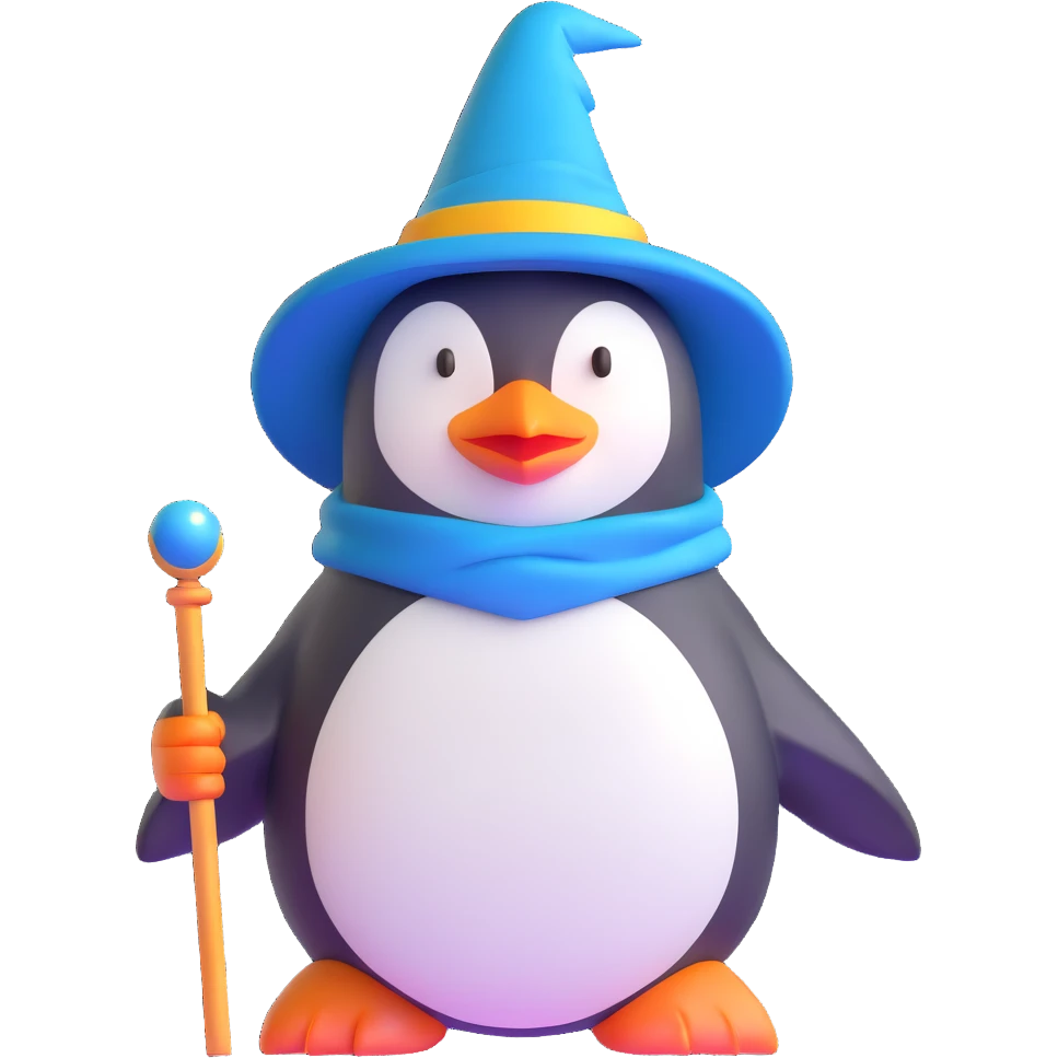 penguin wizard emoji