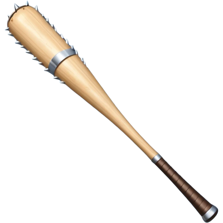Baseball bat with thin silver spikes emoji