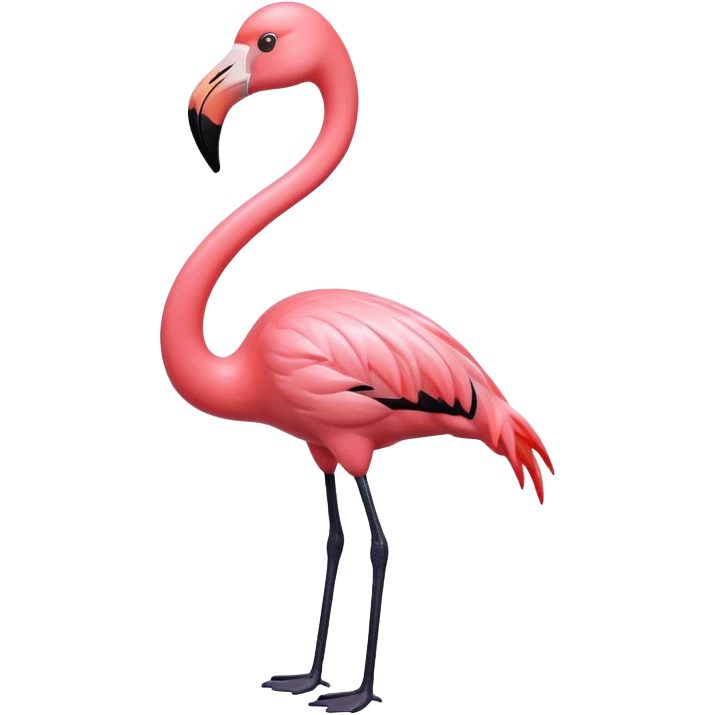 Black flamingo emoji
