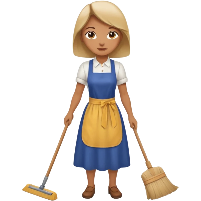 woman sweeping the floor emoji