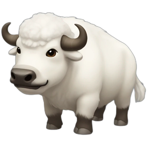 appa White flying bison from avatar the last airbender with grey arrow on forehead emoji