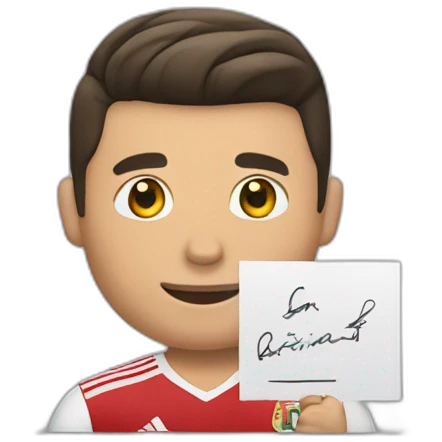Cristiano Ronaldo holding a sign with Abdul Latif written on it emoji