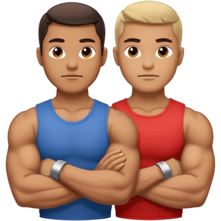 Arms crossed across neck emoji emoji