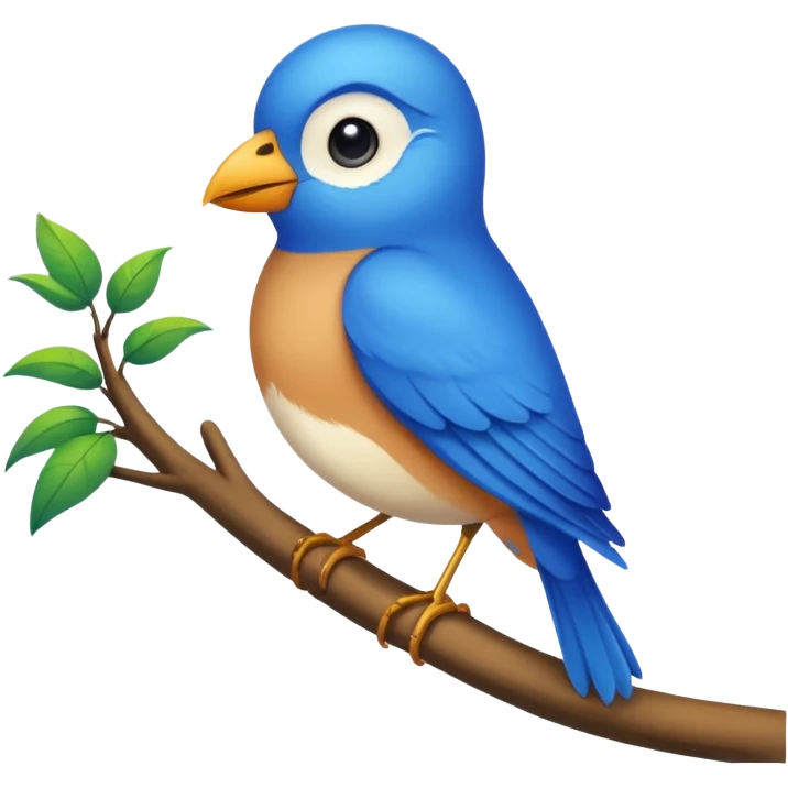 blue bird from Brazil, rio emoji
