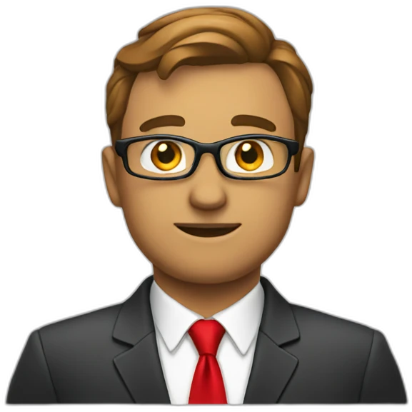 Manager in Red Tie emoji