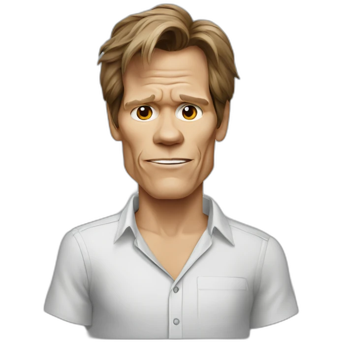 kevin-bacon cartoon wearing shirt emoji