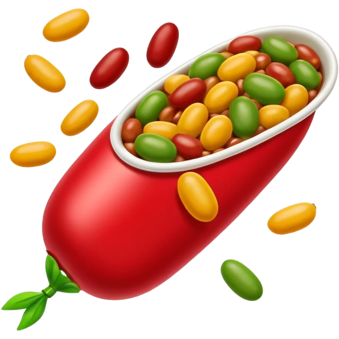 Make flying baked beans emoji