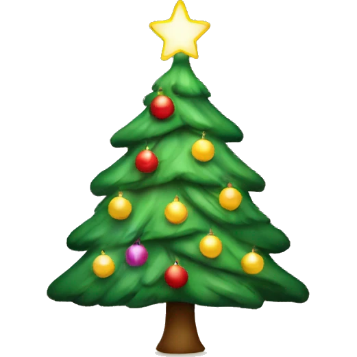 Christmas tree with light emoji