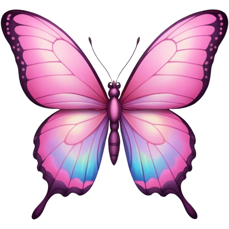 Pink butterfly emoji