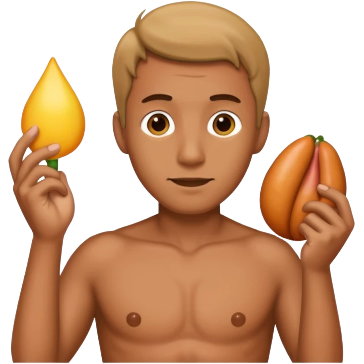 a man masterbating showing his penis emoji
