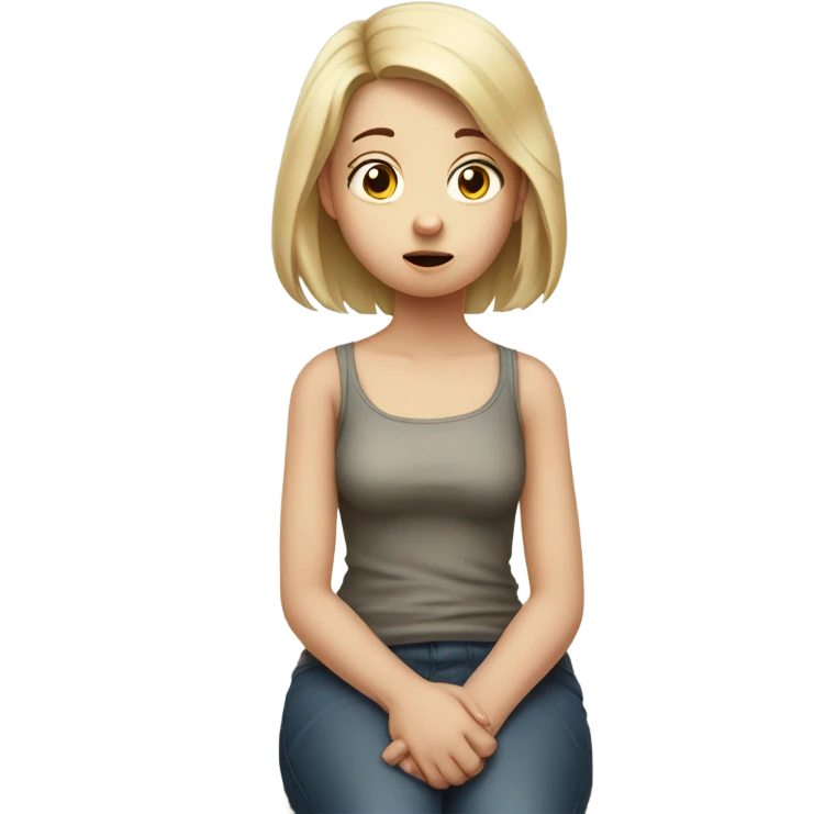 girl with nausea emoji