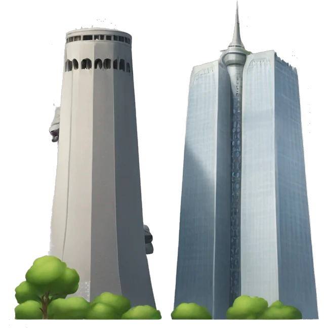 two towers and plane emoji