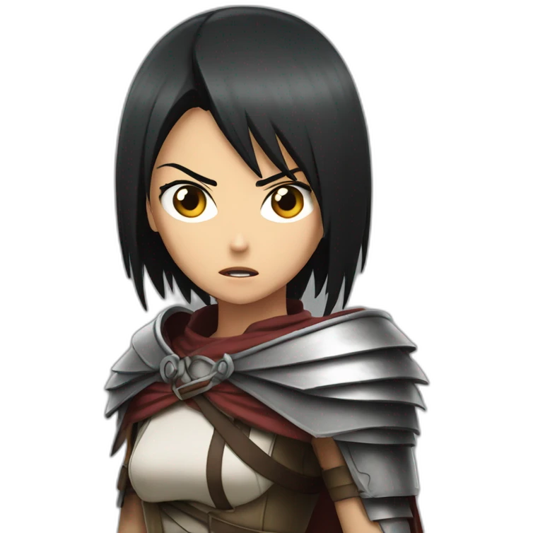 angry mikasa emoji