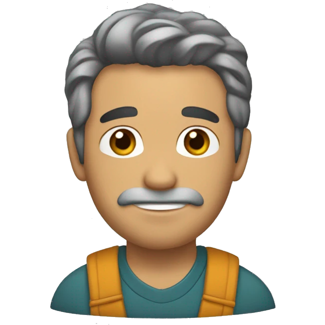 Chico trigueño, cabello castaño, pestañoso, con franela gris emoji