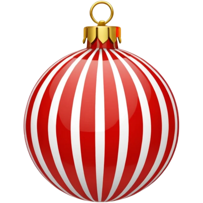 A Red Striped Ornament emoji
