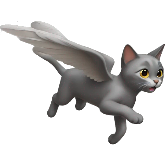 Flying cat emoji