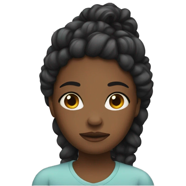 black girl not caring emoji