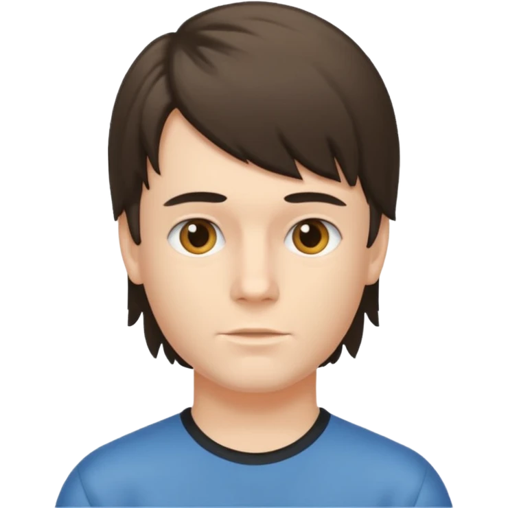 Boy with mullet hair cut  emoji