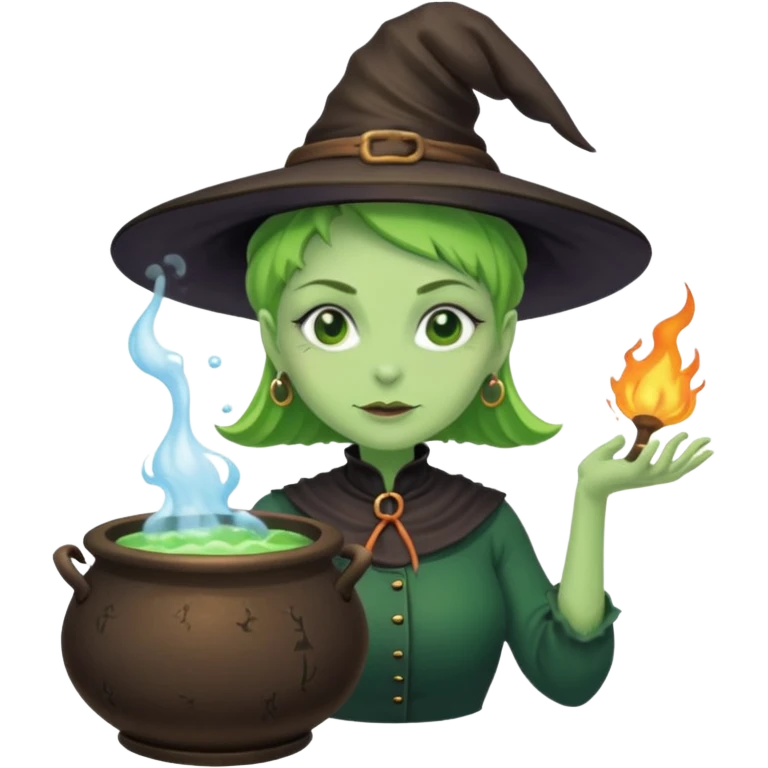 green witch cooking potion emoji