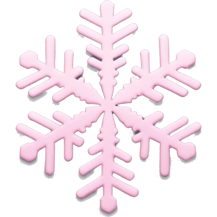 pastel pink snowflake  emoji