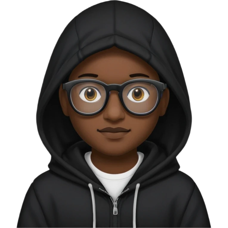 Capucha árabe lentes negros braquets  emoji