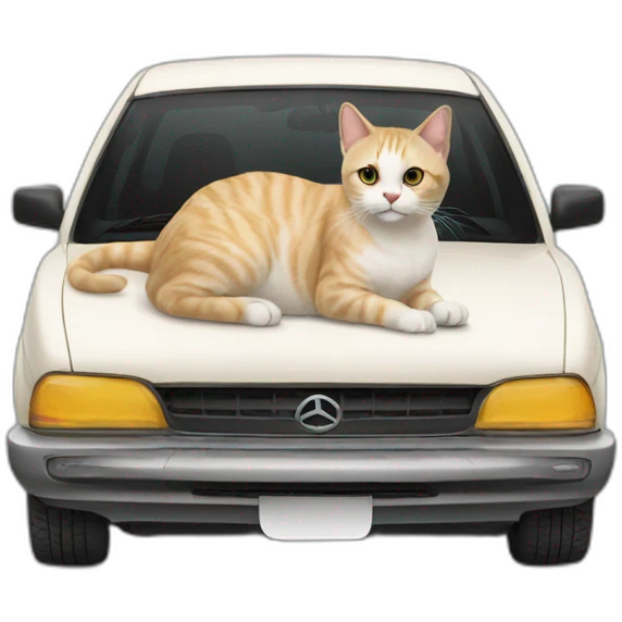 Cat on a car emoji