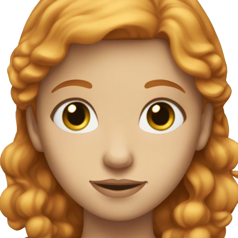 Light ginger haired girl with blueish green eyes  emoji