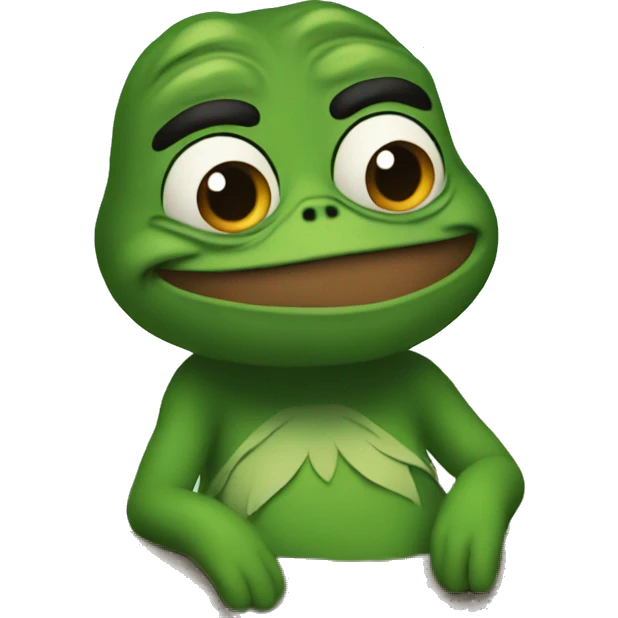 a Pepe sits under a tree  emoji