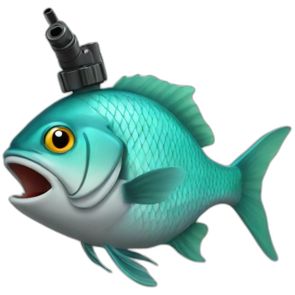 fish with a gun emoji